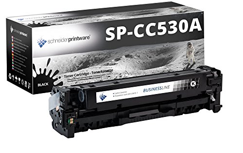 SCHNEIDERPRINTWARE Toner ( 30 PROZENT mehr Leistung ) als Ersatz für 304A CC530A Schwarz kompatibel für HP color Laserjet CM2320fxi mfp CM2320nf mfp CP2025 CP2025dn CP2025n Canon i-sensys MF 8550cdn 8580cdw LBP7200cdn LBP7210cdn