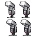 Produktbild Neewer® TT560 4x Blitzgerät Blitz Speedlite Set für Canon Nikon Sony Olympus Panasonic Pentax Fujifilm Sigma Minolta Leica und andere SLR Digital SLR Spiegelreflex-Kameras und Digitalkameras mit Single-Kontakt Blitzschuh Eingenschaft: