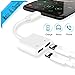 Produktbild Dual Lightning Kopfhörer und Ladeadapter für iPhone6 iPhone 7/7Plus iPhoneX 10 8/8 plus Konverter Adapter Dual Lightning Splitter mit Audio + Lade + Anruf + Musiksteuerung Unterstützung iOS 11/10.3 oder Später (weiß)