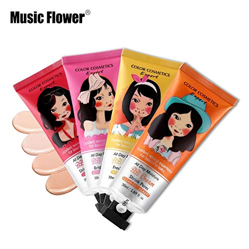 Tyro Music Flower Brand BB&CC Cream Korean Makeup Face Base Liquid Foundation Make Up Concealer Moisturizing Whitening Cosmetics 50ml