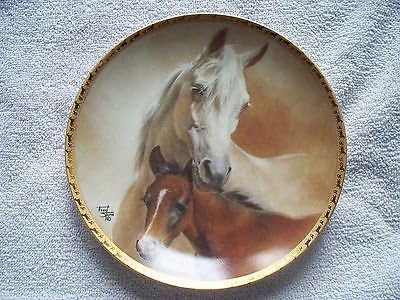 Coalport China Decorative Plate Arabian Mare and Foal by Fred Stone 6.5"