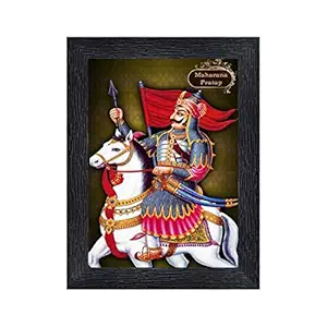 Maharana Pratap Wood Photo Frames with Acrylic Sheet (Glass)(photoframe,Multicolour,8x6inch)-9630