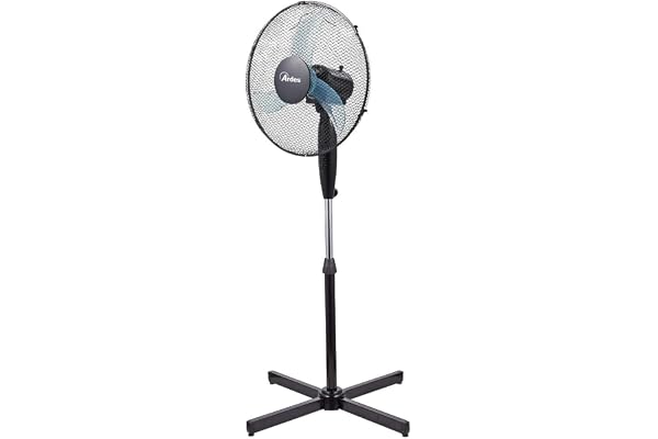 ARDES - AR5AM40P Ventilateur sur pied Puissant et silencieux, 3 pales de 40 cm, oscillant, réglable en hauteur et en inclinaison Ventilateur sur pied Ardes 3 Vitesses Penny