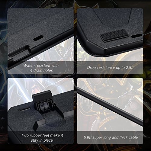 Teclado Mec  nico Gaming de VicTsing  104 Teclas y Switches Blue  con Cable y 6 Colores RGB Retroiluminado  Anti-Ghosting-Versi  n Espa  ol