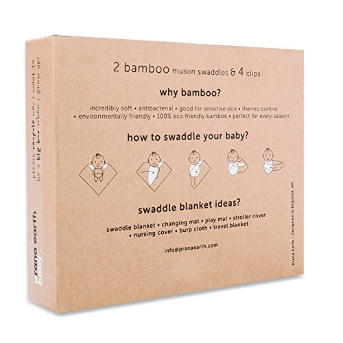 Prana Earth Baby – 2er Set Bambus Musselintuch Pucktuch – Bio Baby-Tuch – Erstlingsdecke & Musselintuch Für Mädchen & Jungen - 7