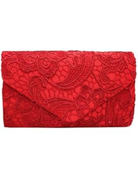 PB-SOAR Elegant Damentasche Clutch Abendtasche Brauttasche Umhängetasche Handtasche mit Spitze, 8 Farben auswählbar