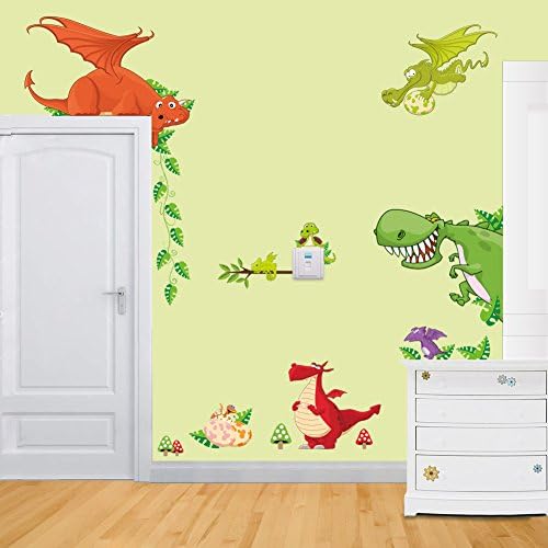 ElecMotive Jungle Wild Animal Vinyl Wall Sticker Decals for Kids Baby Bedroom (Lion Theme)