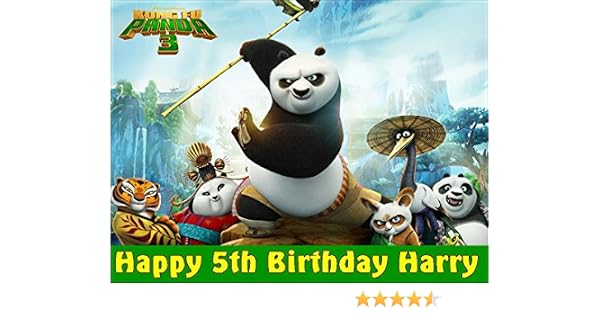 Cakethat Kung Fu Panda Personnalise Glacage Comestible Gateau Danniversaire No 3 Accessoires De Decoration Figurines Pour Gateaux Zwembaddebeemd Nl