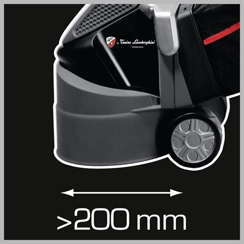 Tonino Lamborghini Elektro Rasentrimmer RTV 6050 2in1 schneidet und saugt Gras, integrierter Fangsack 10l, Schnittbreite 200mm, präzises Messerschneidsystem, 500W, Höhenverstellung - 8