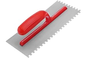 ONESTO 4" x 11" Adhesive Spreading Trowel – Carbon Steel Blade with Dual Serrated Edges & Durable Moulded Plastic Handle – Ideal for Tile, Flooring, and Wall Adhesive Application