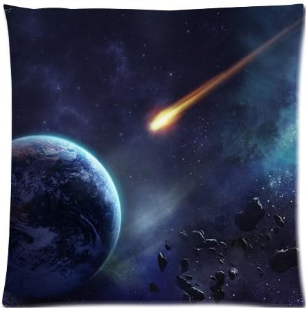 meteor earth planet stone purple galaxy miracle wallpaper Zippered Pillow Cases Cover Cushion Case 18x18 Inch