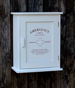 Apothekerschrank Wandschrank für Medizin im Landhaus Stil - 24x30x14cm