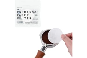 watchget 58mm Espresso Paper Filters - 100 Pcs Disposable Unbleached Coffee Filter Papers for Espresso Machines, Puck Screen, Portafilter Baskets, Compatible with 58mm Portafilters