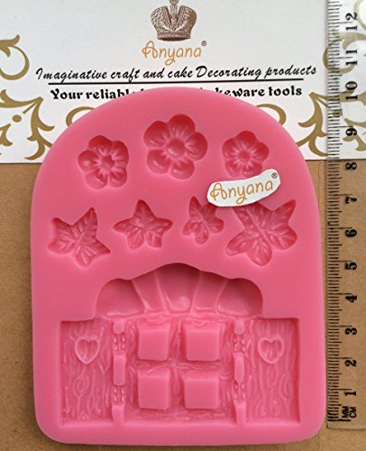 anyana Enchanted Vintage Fairy Garden Fairy Gnome Home Tür Schnecke, Silikon Schokolade Fondant Formen für, Polymer Clay Cake Dekorieren, Set von 3 - 7