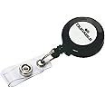 Durable Badge Reel in Charcoal | Pack of 10 | Ideal for Securely Holding Name Badges, Security Passes, Key Fobes, etc.
