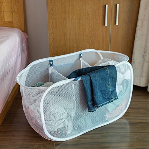 Große zusammenklappbare Aufbewahrungs Klassifikation Mesh Wäschekorb 30 von 15,5 von 15,5 in in - 3