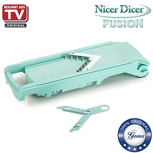Genius Nicer Dicer Fusion – Nicer Slicer | 3 Teile | Schneiden | Reiben | Obst- und Gemüseschneider | Bekannt aus TV | NEU - 3