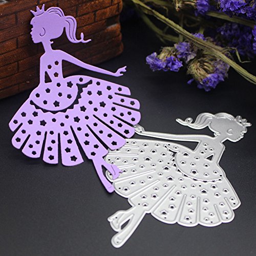 Amazingdeal365 1 PCS Pretty Metall Form Stanzschablonen Schablonen Schneiden DIY Dekor Sammelalbum Karten Buchzeichen Lesezeichen als Geschenk für Freunde Geburtstag Kinder,Kindergarten Hobby Schule Handarbeit Unterricht usw. Ein tolles Geschenk! - 3