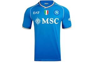 SSC NAPOLI Maglia Gara, EA7, Scudetto Tricolore, Tessuto Tecnico Dry Touch, 2023/2024