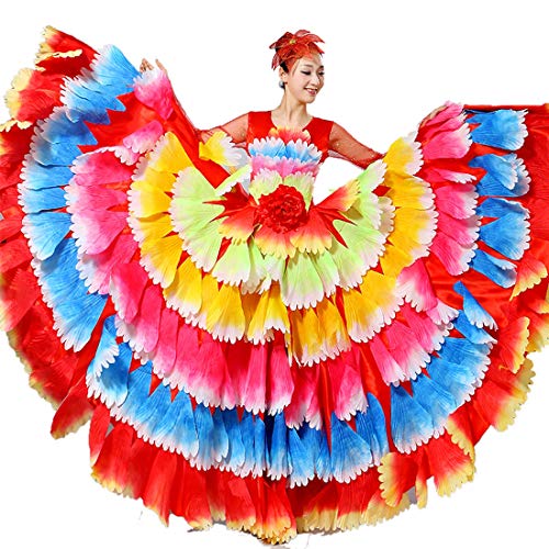 ZYLL Danse du Ventre Grandes Jupes, Danse tauromachie Jupe Grande balançoire Jupe Costume Costume Costume Danse espagnole tauromachie Jupe Costume de Danse Robes