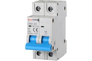 IXTRIMA Interruptor magnetotérmico automático, 2P, 10 A, 220 V, 6 kA, bipolar MCB 2P C10
