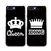 Produktbild iPhone7 PLUS Hülle,TTOTT 2016 neue Art und Weise 2X BFF Hülles Floral Einzigartige König und die Königin Krone Paar Bester Freund Paar Hülles Ultra Slim Soft Silikon Hard Cover für iPhone7 plus 5,5 Zoll