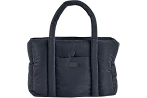 BÉABA BEABA, Sac A Langer Bebe, Ultra pratique, 10 Poches intérieures et extérieures, Attache Poussette intégré, Tapis à Langer amovible, Pochette Isotherme, Sac Paris Puffy, Gris Chiné Foncé