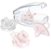 Chicco Baby Growth Kit 0-6 Months Girl: Pack 4 Pacifiers (0-2 and 2-6m) Silicone, Newborn Pacifier and Baby, Physiological Pa