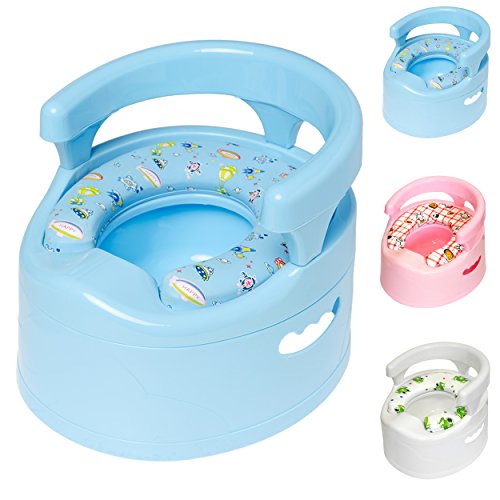 Potty | Wide Choice of Beautiful Potties | Stable for a Secure Hold | With Removable Inner Bowl (Blue)