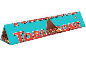 Toblerone Milk Chocolate, Honey and Almond Nougat with Crunchy Almonds, Large Gift Bar, Made with Swiss Milk, Christmas Treat for Gifting, or Sharing, 360g (Pack of 1)