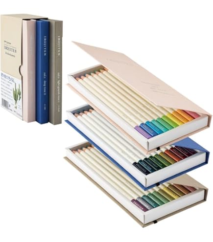Tombow IROJITEN Set 10 Matite Colorate Pastello: Mine A Cera Morbide, Per Artisti E Bullet Journal, In Elegante Confezione Libro - 4