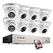 Produktbild ZOSI 1080P CCTV Kamera Sytem 8CH 1080P Netzwerk DVR Recorder mit 8x 2.0MP(1920x1080P) Outdoor Dome Überwachungskamera Set 2TB Festplatte, Bewegungsmelder, 20M IR Nachtsicht