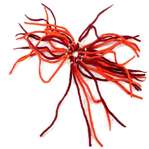 Preisvergleich Produktbild Vishes - Alternative Bekleidung – Langes Filz Haargummi XXL (20 cm, marone-orange)