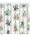 Produktbild Litthing Duschvorhang 180x180 Anti-Schimmel und Wasserabweisend Shower Curtain mit 12 Duschvorhangringen 3D Digitaldruck Grüne Pflanze mit lebendigen Farben (6)