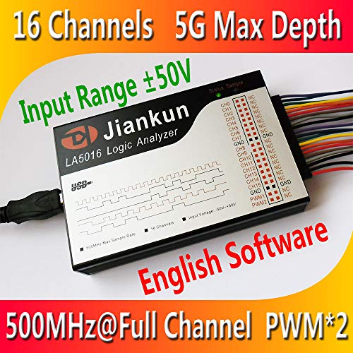 Inno-Maker LA2016 - Analizador USB de lógica (16 canales, 200 MHz, con el software PC KingstVIS (instrumento de mano, compatible con Windows XP, Vista, Windows 7/8/10 (32 bits/64 bits)