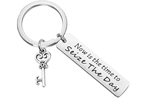 FUNYSO Newsies Inspired Gift Now is The Time to Seize The Day Musical Theatre Keychain Newsies Gift Broadway Musical Gift (time to seize the day)