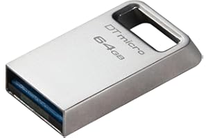 Kingston DataTraveler Micro USB Stick 64GB 200MB/s Metall USB 3.2 Gen 1 - DTMC3G2/64GB, silber
