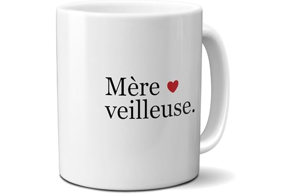 Tasse à café Mère-Veilleuse - Tasse jeu de mots humoristique pour fête des mères - Idée cadeau super maman fêtes de fin d'année