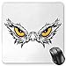 Produktbild BGLKCS Eye Mauspads,Aggressive Gaze of a Bird of Prey Cartoon Mascot Hunter Falcon Eagle Hawk,Standard Size Rectangle Non-Slip Rubber Mousepad,Pale Grey Marigold Black
