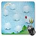 Produktbild HYYCLS Kids Mauspads, Boys Girls Nursery Theme with Balloons Clouds and Stars on the Hillls Cartoon Design, Standard Size Rectangle Non-Slip Rubber Mousepad, Multicolor