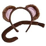 - Animal Ears & Tail Set - Monkey Kids Unisex Jungle Costume