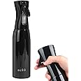 ECVV® 500ml Continuous Spray Bottle Plastic Empty Hair Mist Sprayer Ultra Fine Water Mister for Hairstyling Cleaning Salons Plants Pet Care (Black)