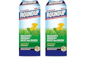 ROUNDUP Rasen-Unkrautfrei Konzentrat 1 l - zur Einzelpflanzenbehandlung von Unkräutern im Rasen