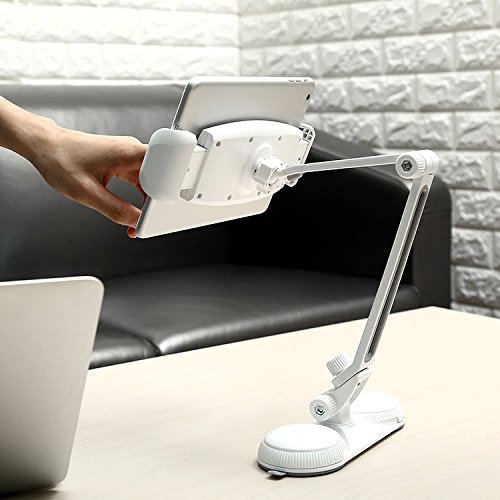 First2savvv Universale ultra-stabile faule Halterung/kompatibel mit den meisten Mobiltelefonen und Tablets/iPad Pro mini / um 360 Grad drehbar/Spiralschloss/geeignet für Büro, Schlafzimmer, Bad, Küche, Tisch usw mit Reinigungstuch -PBZJ-BS-05G11 - 3