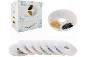 NEOUZA 8-pak filtrów kompatybilnych z kotem fontanna kwiat fontanny design Senses 2,0 (14 cm) zwierzę domowe kot pies małe zwierzęta