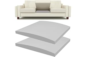 Lanswood Sofa Cushion Support for Sagging Seat 2Pack 50 x 50cm High-Density Foam Replacement Sofa Seat Cushions Sofa Seat Support Light Gray Curved Furniture Seat Under Cushion Sag Repair
