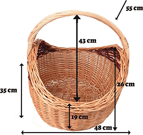 Dkaren Handgeflochtener Weidekorb Kaminholzkorb Wk012 - 3