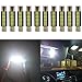 Produktbild ARMAZENAR 10-Pack 100 Lumen Xenon Weiß 28MM (1.1 ") - 31MM (1,25") 12V Girlande Licht 4014 9-SMD Sonnenblende Eitelkeitsspiegel  Birnen für Fahrzeug 6615F 6614F 3021 3022 3175 T-2 SF6 / 6