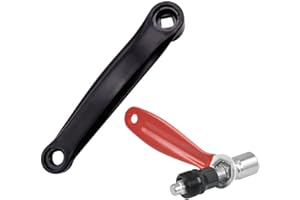 Brazo Manivela de Bicicleta,CHENKEE Manivela de brazo izquierdo Universal 170mm Agujero Cuadrado Manivela de Bicicleta Bielas de Metal con herramienta de Desmontaje para Bicicleta de Montaña Carretera