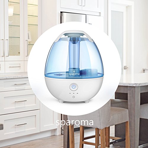 Luftbefeuchter Sparoma, 2L Ultraschall-Raumbefeuchter aus Antibakteriellen Material Kalt Dampf Raumluftbefeuchter mit einstellbar Timer für Schlaf, Wohn und Baby-Kinderzimmer - 7